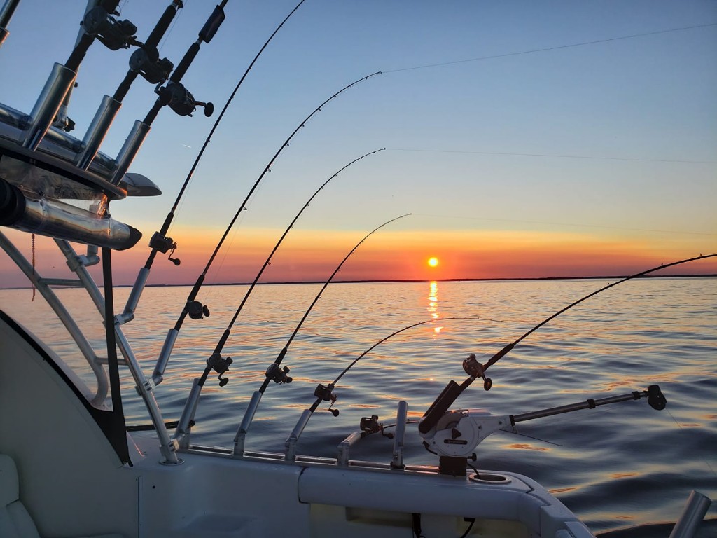 Sunsets and Fishing in Lake Michigan